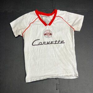 Corvette Graphic Tee By Chemistry With Red Trim & Raglan Sleeves Size S Cotton B